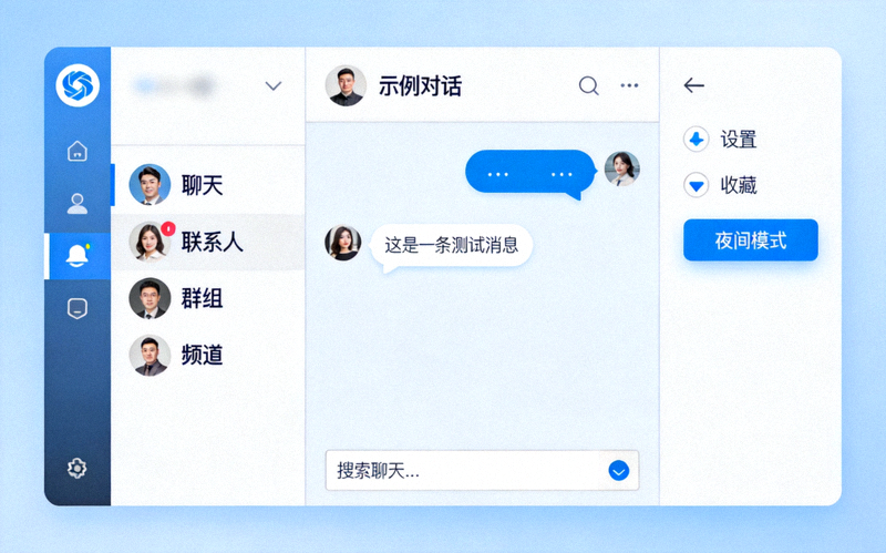安装成功后的Telegram电脑版完整中文主界面截图