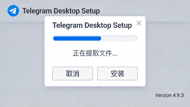 Telegram Desktop安装过程界面截图