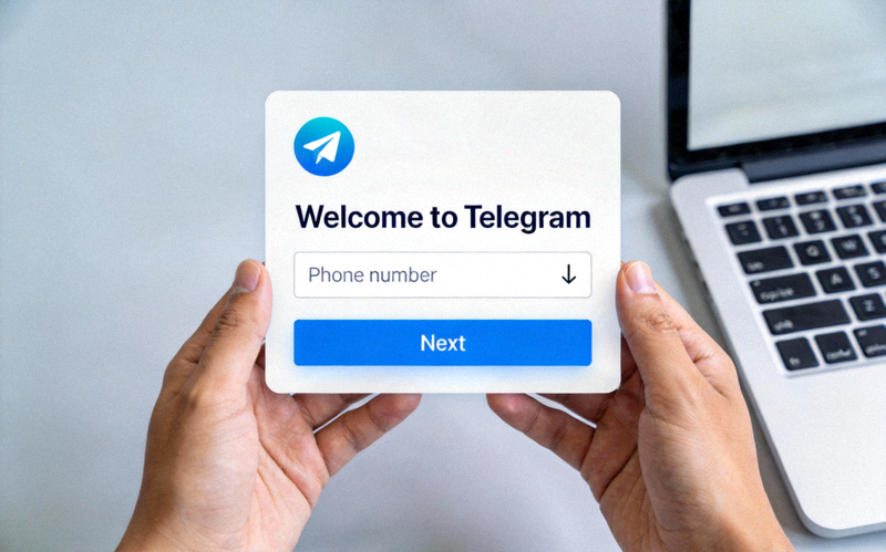Telegram Desktop客户端启动后的登录界面截图示意