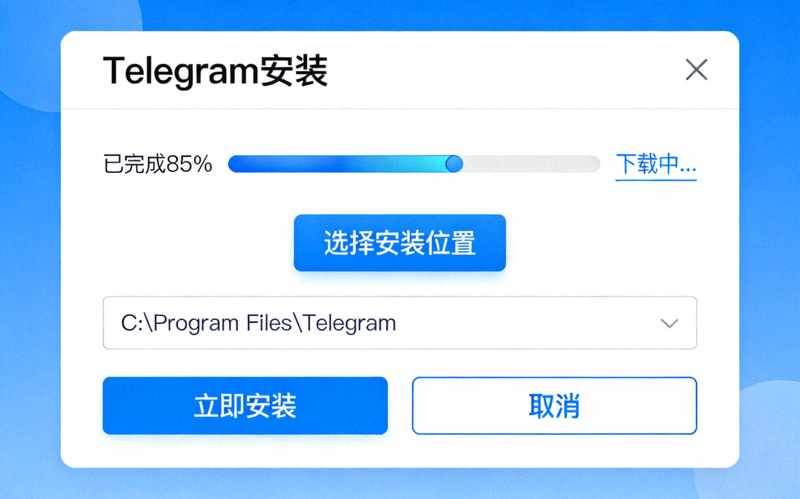 Telegram电脑版安装过程界面截图