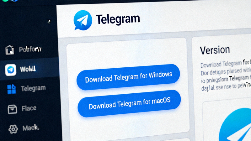 Telegram官方网站下载页面截图，显示Windows和macOS下载按钮